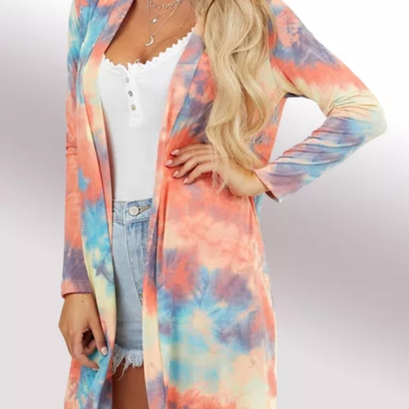 None Sweaters - 🔥New boutique open front tie dye cardigan